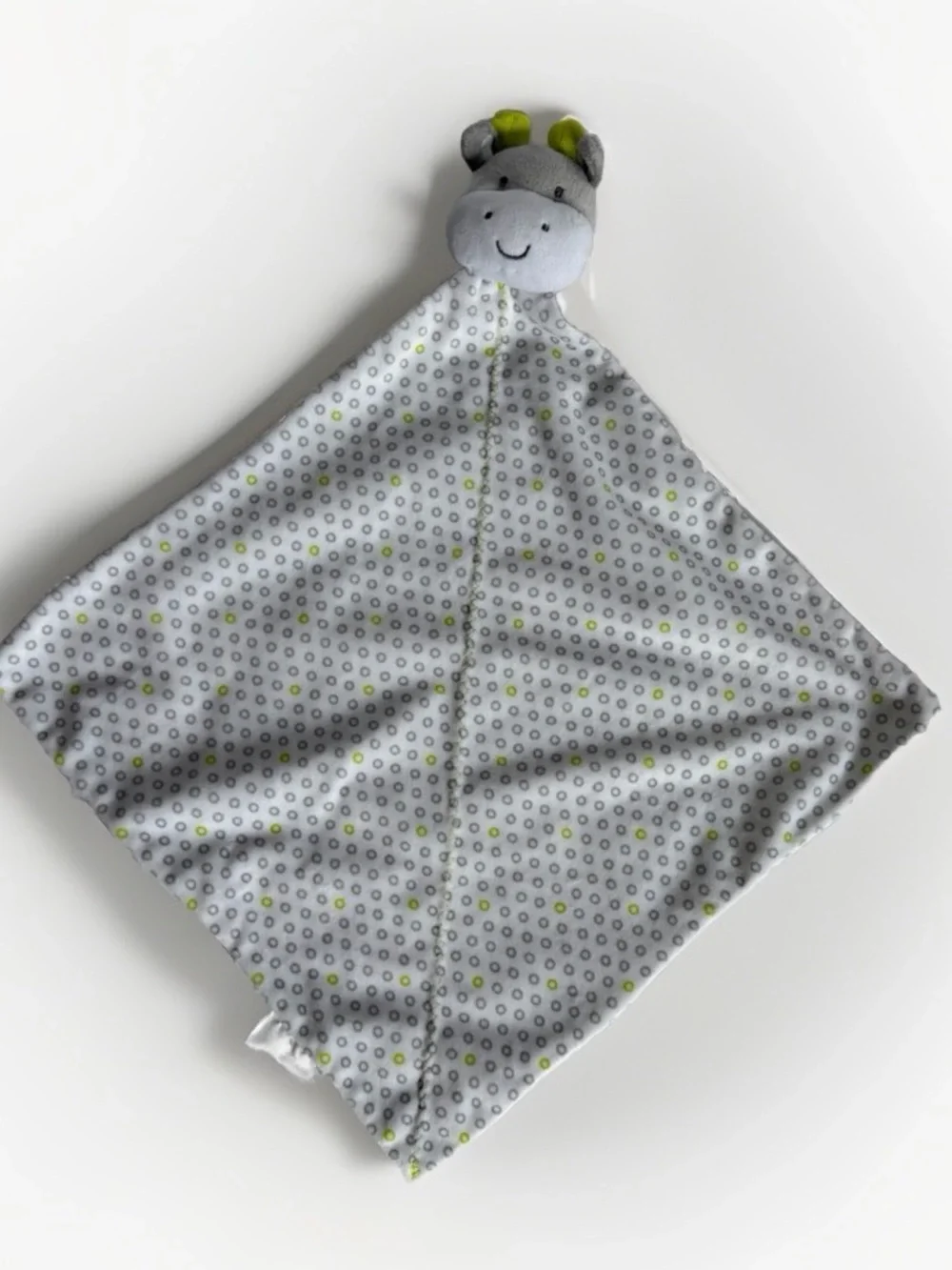 Carters Precious Firsts Giraffe Lovey Security Blanket Rattle Gray Polka Dot 13